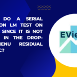 How to do serial correlation LM test ON Eviews 13 , since it is not available in drop down menu residual diagnostic?