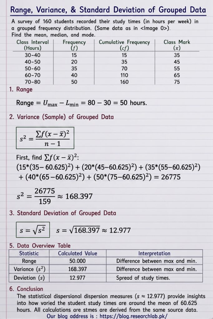 Measures of Variation